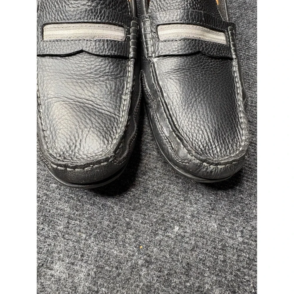 Clarks Collection Mens Black Pebbled Leather Driving Loafers 10.5 M 261417317095